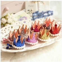 【2元店】宝宝儿童发饰品儿童头饰进口立体闪亮皇冠儿童发夹