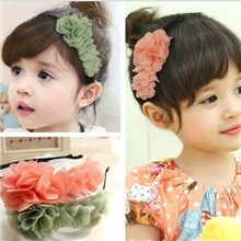 【2元店】韩国儿童头饰可爱公主发饰发夹雪纺花发箍饰品批发