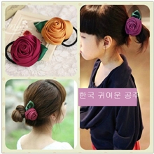 【2元店】儿童头饰发饰断质高档玫瑰花发圈diy发饰发绳地摊批发