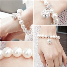 B08韩国饰品超赞~OL必备~百搭珍珠球手链厂家直销