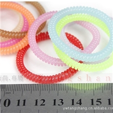 饰品批发环保聚丙烯珠光超细皮筋糖果色电话线发圈发饰头饰