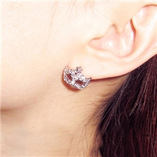 E0012韩版饰品superjunior波西米亚面具镶钻小花耳钉/耳饰批发