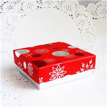 c42欧美圣诞小雪花大红色首饰盒礼品盒包装盒外贸饰品批发