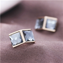 觉美精品明星经典耳钉高档耳环义乌厂家直销镜面玻璃水晶