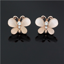 威妮华.比拉饰品韩版时尚精致蝴蝶耳钉新款韩国耳饰批发