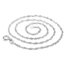 925纯银项链批发纯银水波链银配链子18寸约为1.22克假一赔十