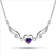 925纯银项链批发天使恋人套链女韩国银饰品韩版首饰