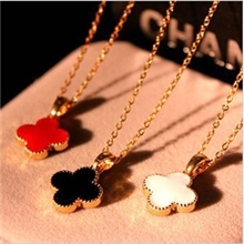 韩国饰品百搭四叶草梅花爱心桃心滴油韩版短款项链锁骨链