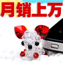 热卖新产品批发手机挂件批发地摊货创意礼品4mm尖珠吉娃娃