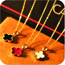 欧美饰品批发绯闻少女Serena同款四叶草爱心桃心项链锁骨链