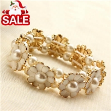 韩国饰品4803滴油雏菊花瓣珍珠手链手饰地摊货源特价送礼物