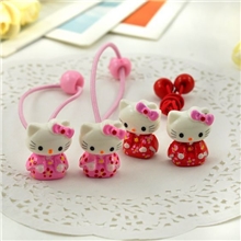 发夹韩版儿童饰品儿童发饰批发宝宝发夹和服KITTY发圈一对
