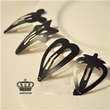 头饰发夹多造型亚光黑烤漆糖果色边夹兔子星星皇冠卡通多款选批发