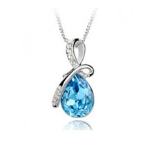 全网最低价爆卖！精美满庭芳天使泪水晶项链锁骨链-大号