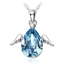项链批发卡哇伊幸福小天使水晶项链-010小饰品项链饰品吊坠