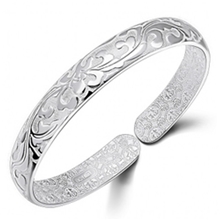 淘宝商城热卖货源厂家批发新款繁花似锦手镯铜镀银复古手环网站