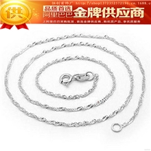 厂家直销批发925纯银项链水波链女款纯银单链韩版单链