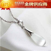 厂家直销批发925纯银水滴猫眼石吊坠饰品女士项链吊坠热卖