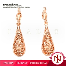 耳钉批发精美镂空玫瑰金饰品韩国厂家低价大量库存供应E016