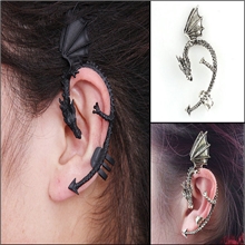 E040欧美潮流时尚个性复古哥特朋克龙形无耳洞耳夹耳环批发厂家