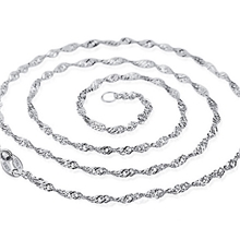 女士配饰项链长款水波链白金配链饰品厂家直销长款项链