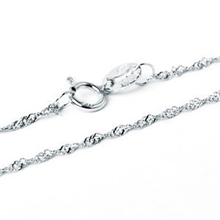 925纯银项链水波链镀白金纯银配链女款防过敏链子厂家批发