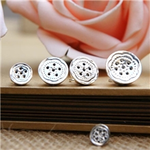 990纯银DIY串珠纯银配件泰国手工银纯银批发莲蓬莲子铃铛吊坠小号