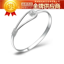 镀925纯银手镯批发热卖花蕊手镯100元混批镀925纯银手镯