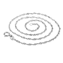 批发淘宝热销万件电镀纯银水波链纯银项链批发200元一件混批