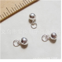 纯银925小心铃铛5MM6MMDIY配件红绳挂件银饰饰品配件批发现货