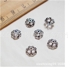 s925纯银泰银饰品配件精品DIY配件花托隔片