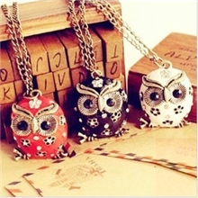 厂家供应超酷镂空滴油猫头鹰毛衣链长项链批发装饰项链批发
