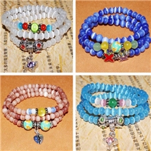 【伙拼】贸厅饰品猫眼石手链泰国多层手链三层手链包邮