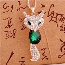 N111项链女韩国长款时尚复古狐狸毛衣链小饰品批发厂家批发