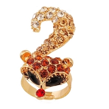 J032戒指韩版女玫瑰金萌狐狸戒指饰品批发厂家直销