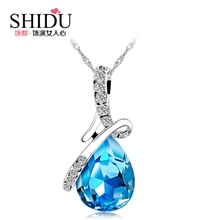 【饰都】施华洛世奇水晶元素项链天使之泪项链饰品批发
