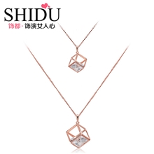 【饰都】韩国饰品批发最流行服装配饰高档水晶毛衣链项链时尚