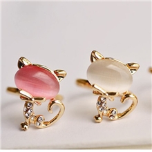 A0018韩版小饰品小猫咪可爱食指开口戒指女混批