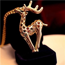 7187欧诺琳娜新款时尚长款项链韩国韩版流行梅花鹿毛衣链批发