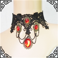 现货混批Gothiccollar吸血鬼黑色蕾丝夸张女颈链朋克GY019