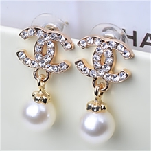 erd-A49韩版耳钉时尚cc小香耳钉珍珠耳钉耳环厂家批发