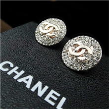 erd-A16韩版耳钉时尚cc小香耳钉cc耳钉满钻耳钉工厂价销售