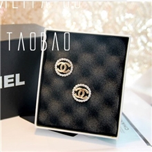 erd-A32韩版耳钉cc小香耳钉满钻耳钉珍珠耳环厂家批发