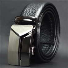 自动扣双面头层牛皮蓝业真皮皮带牛皮皮带带条QD324-1