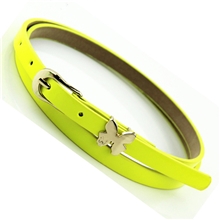 蝴蝶结小皮带韩版百搭女式细腰带漆皮糖果色裤带批发