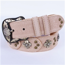 A32包邮时尚镶钻复古铜扣女式韩版红皮带猪皮金属真皮腰带