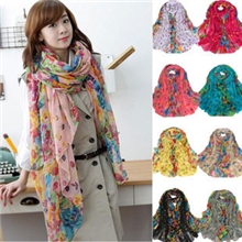 厂家批发2013秋冬新款大号百花争艳女士棉麻长围巾韩国披肩丝巾