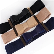 淘宝热卖羽绒服搭配腰带大蝴蝶节包边女士弹力松紧腰带腰封批发