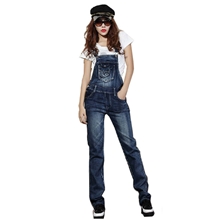 秋装新品韩版新款2013修身牛仔背带裤长裤女潮连体裤