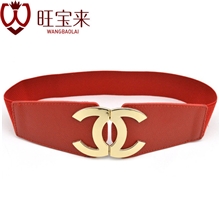 旺宝来腰带批发超宽韩版时尚百搭腰饰明星气质合金女士松紧腰封